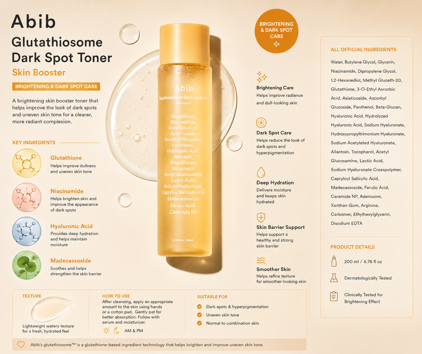 Abib Glutathiosome Dark Spot Toner 200ml